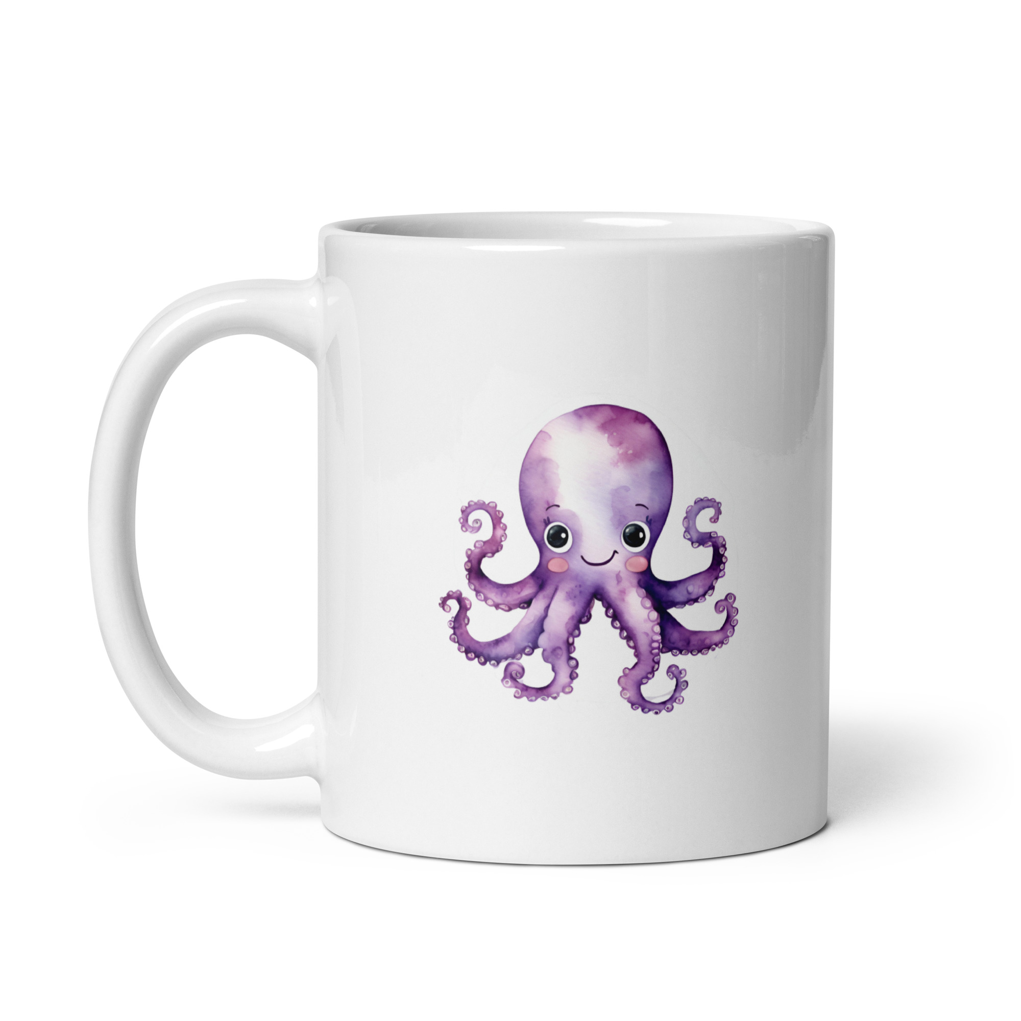 Taza Brillante con Bonito Pulpo Morado - Imagen 2