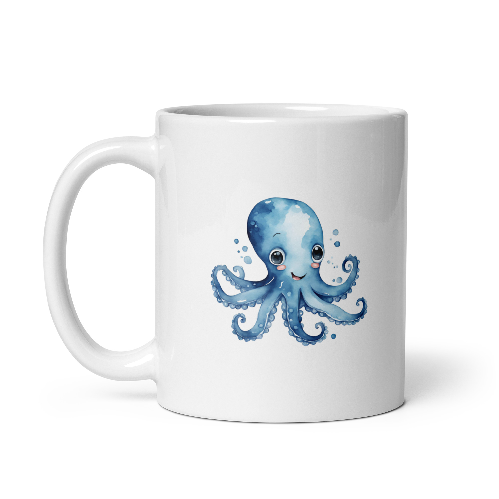 Taza Brillante con Bonito Pulpo Azul - Imagen 2
