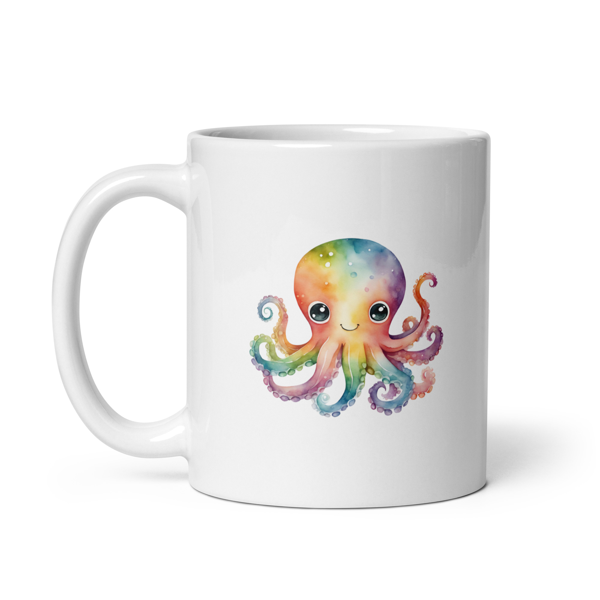 Taza Brillante con Bonito Pulpo Arcoíris - Imagen 2