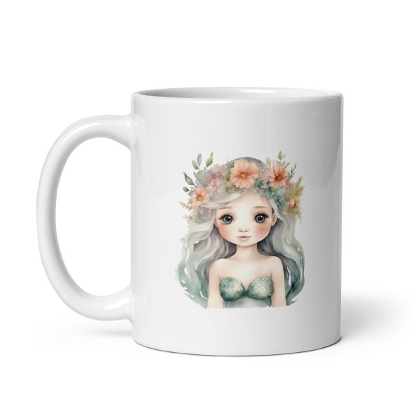 Taza Brillante con Bonita Sirena con Diadema de Flores - Imagen 2