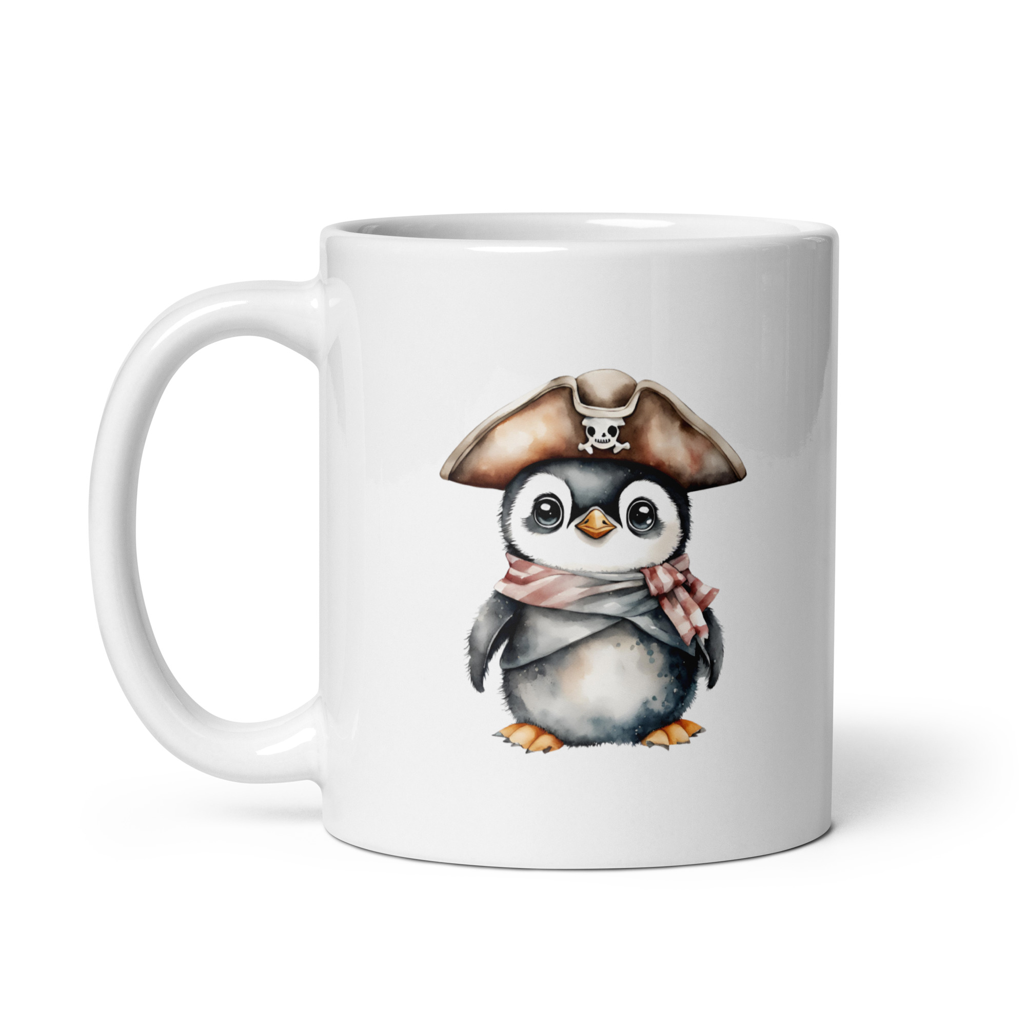 Taza Brillante con Bonito Pingüino con Sombrero Corsario - Imagen 2