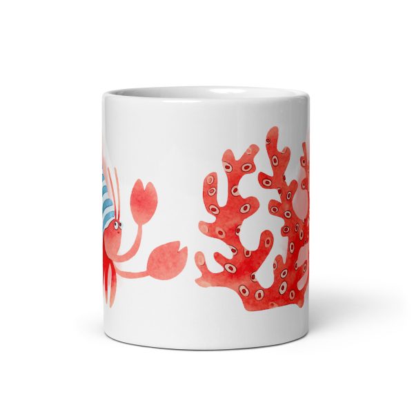 Taza Brillante con Colorido Cangrejo y Coral - Imagen 4