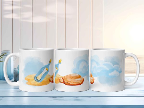 Taza Brillante con Mensaje en una Botella
