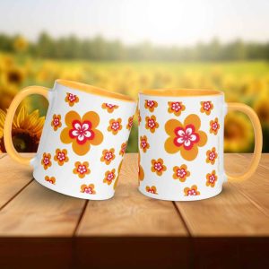 Taza Flor Naranja para amantes de las flores y la alegría