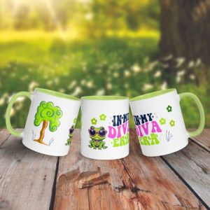Taza "In My Diva Era" divertida para amantes de los árboles y las ranas