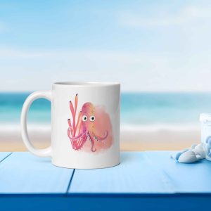 Taza Brillante con Pulpito Rosa