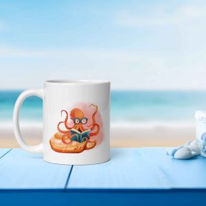 Taza Brillante con Pulpito Leyendo Libros