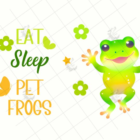 Taza "Eat, Sleep, Pet Frogs" divertida para amantes de los árboles y las ranas - Imagen 2