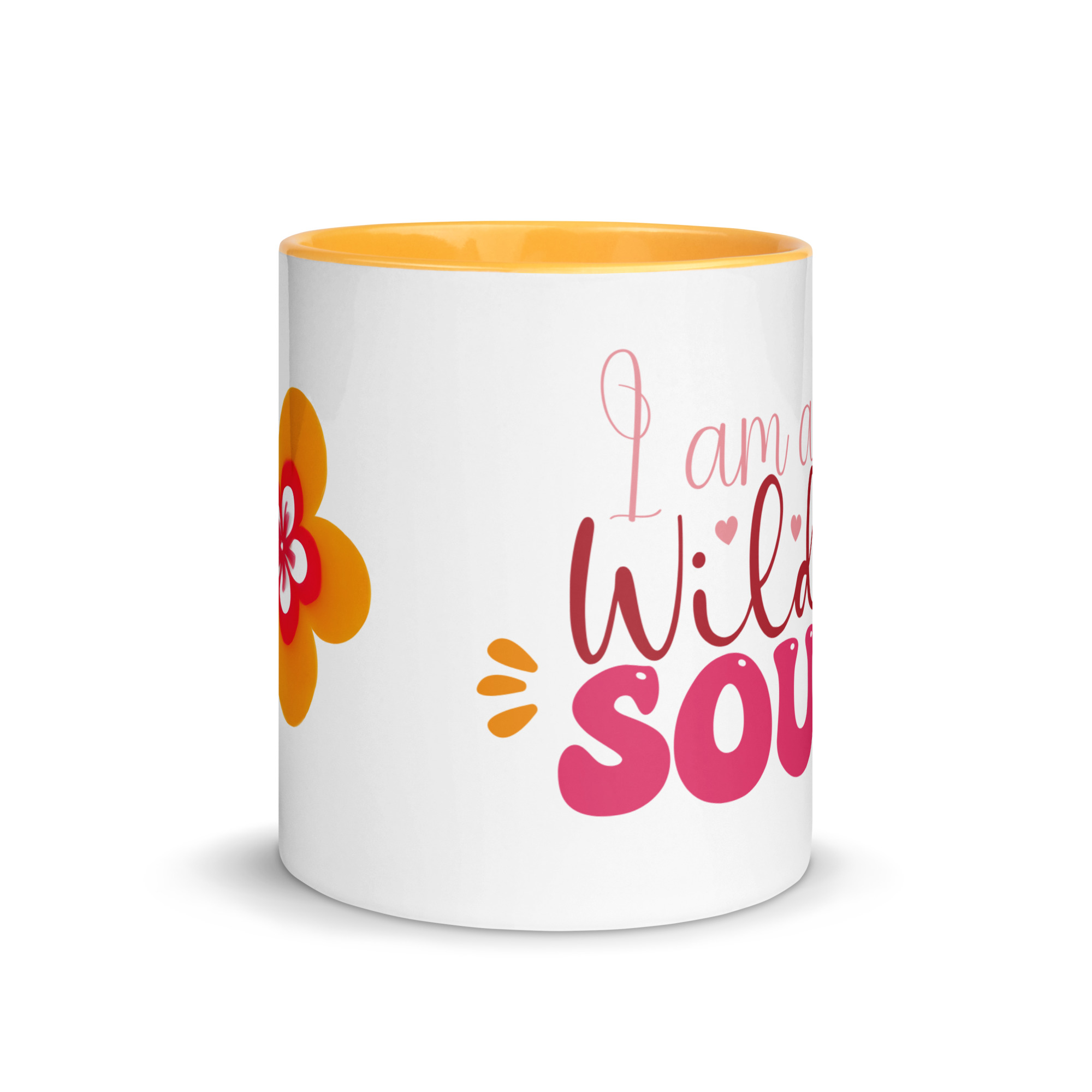 Taza Flor Naranja "I Am A Wild Soul" para amantes de las flores y la alegría - Imagen 4