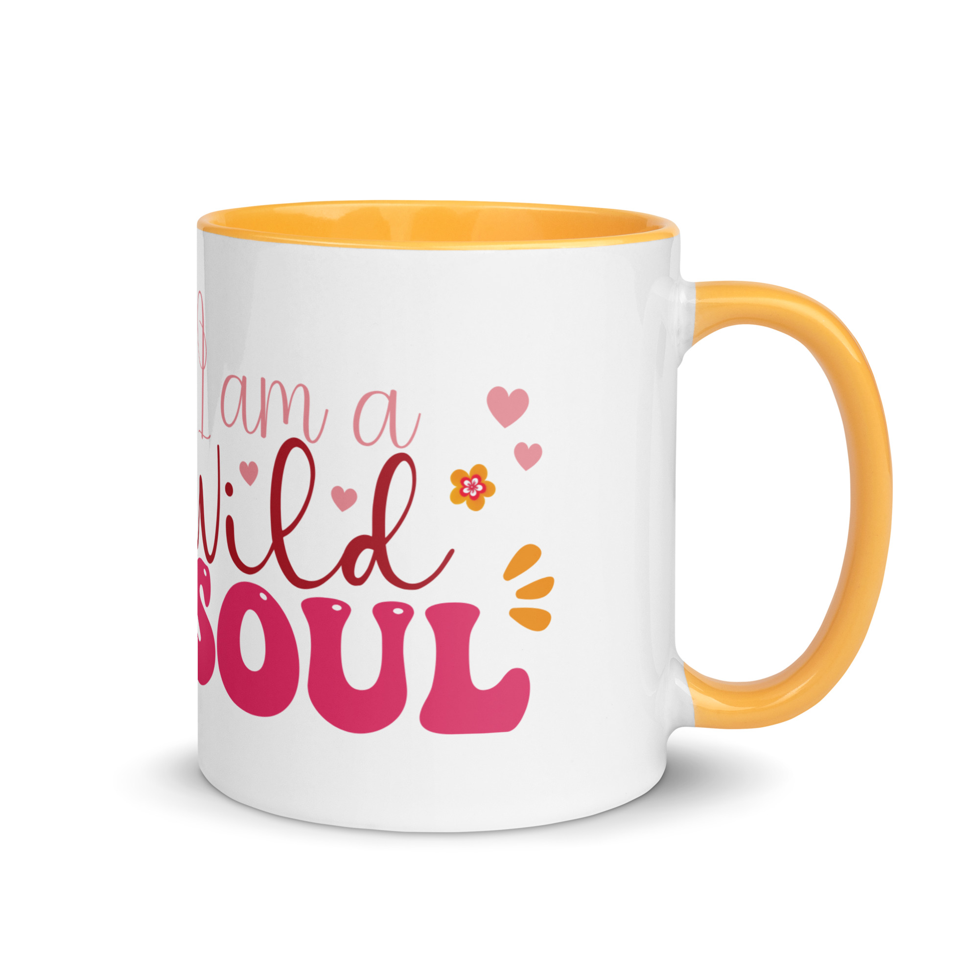 Taza Flor Naranja "I Am A Wild Soul" para amantes de las flores y la alegría - Imagen 2
