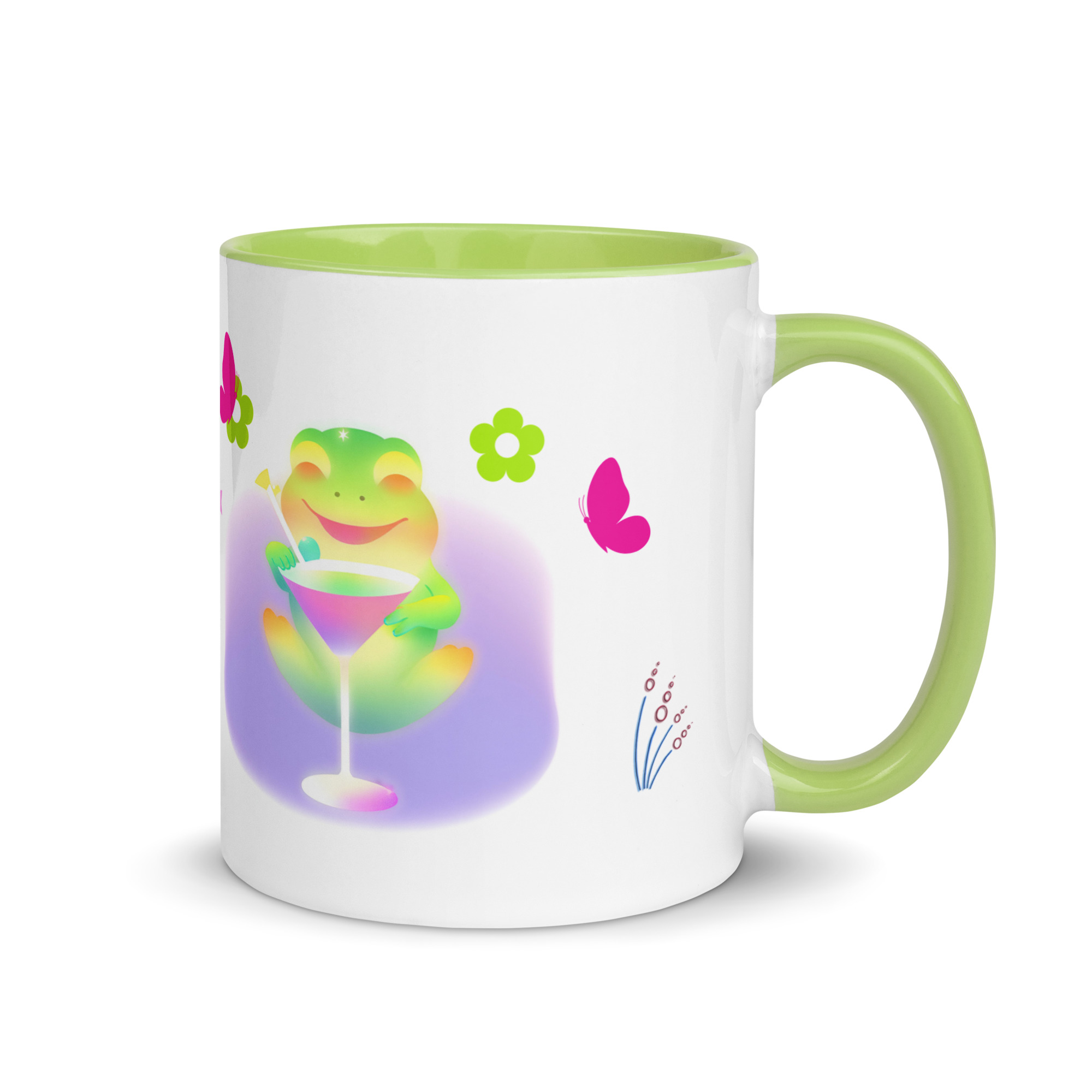 Taza "Hoppy Hour!" divertida para amantes de los árboles y las ranas - Imagen 4
