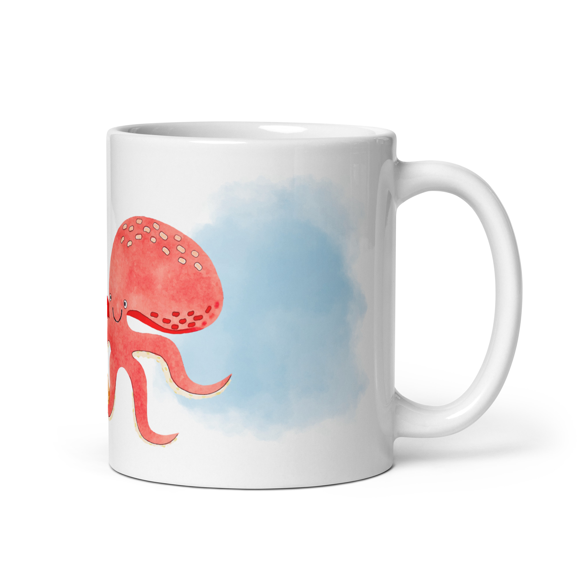 Taza Brillante con Divertido Pulpo y Coral en una Piedra - Imagen 5