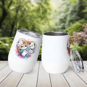 Vaso Térmico para Zumo, Vino, Té con Divertido Corazón de Gatos