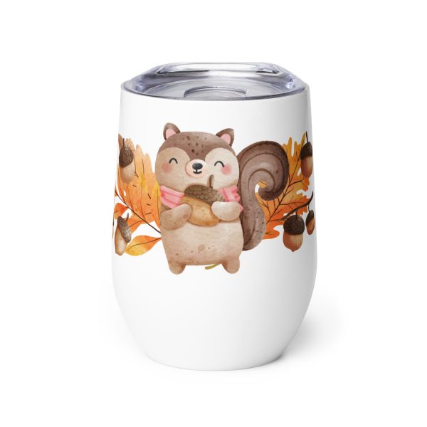 Ternura en un Vaso. Bonita Ardilla con Bellotas. Para Zumo, Vino, Té. Térmico. - Imagen 5
