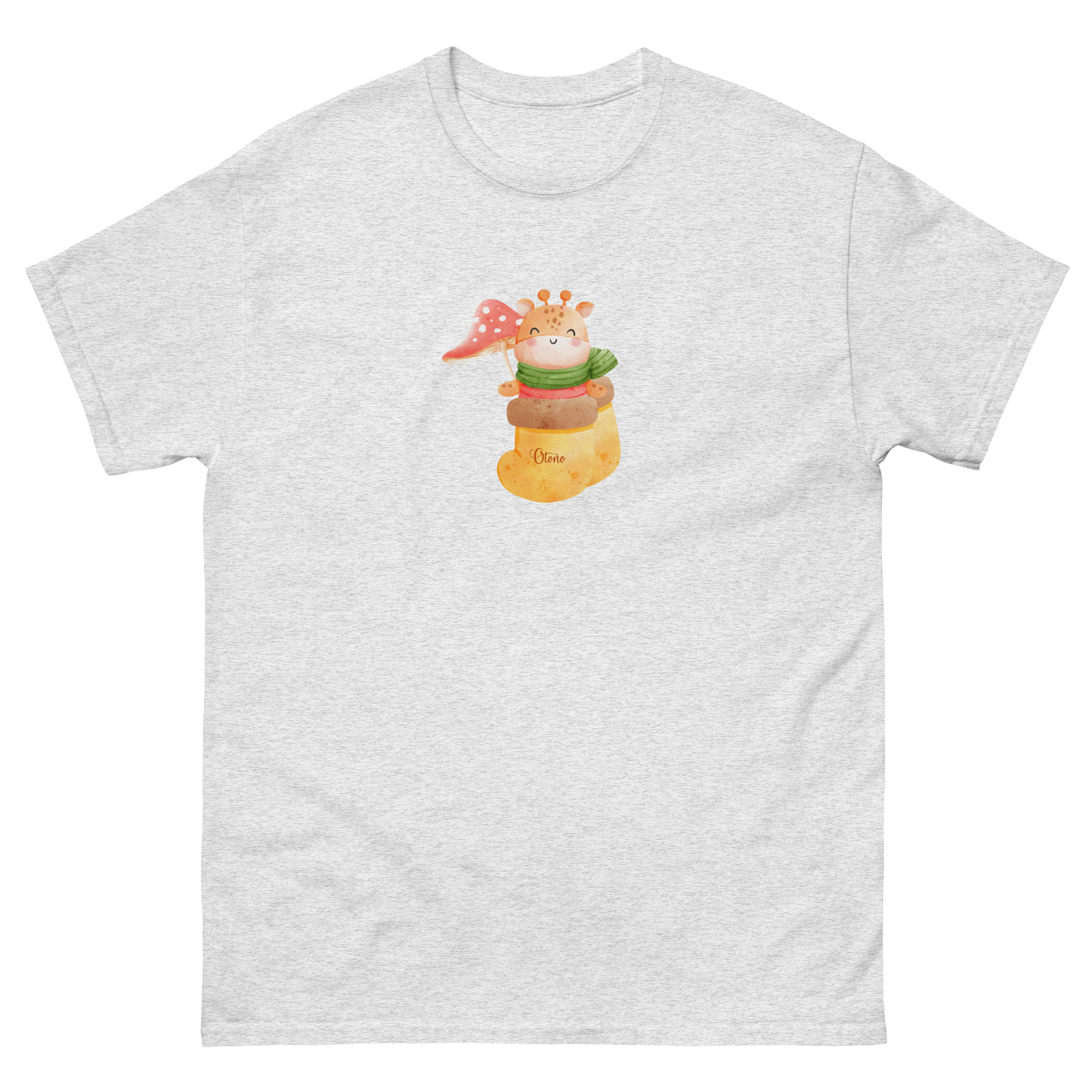 Camiseta con diseño de una dulce jirafa en un cómodo calcetín de otoño - Imagen 12