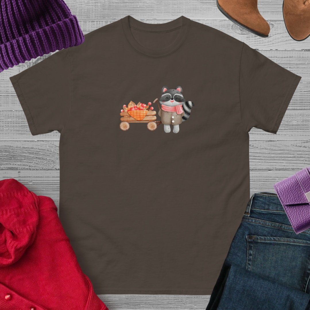 Camiseta con bonito diseño un bonito mapache con un carrito de bayas - Imagen 5