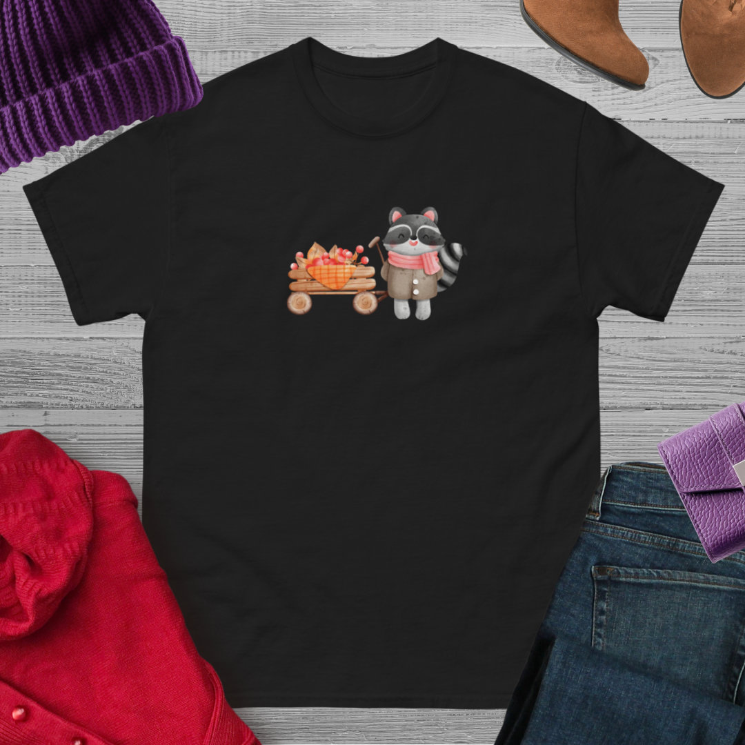 Camiseta con bonito diseño un bonito mapache con un carrito de bayas - Imagen 6
