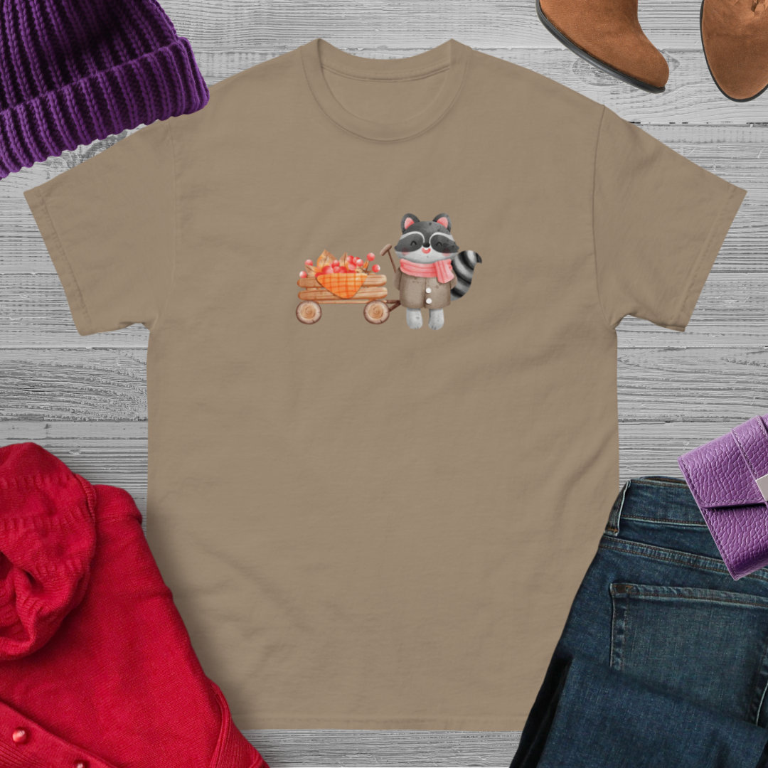 Camiseta con bonito diseño un bonito mapache con un carrito de bayas - Imagen 4