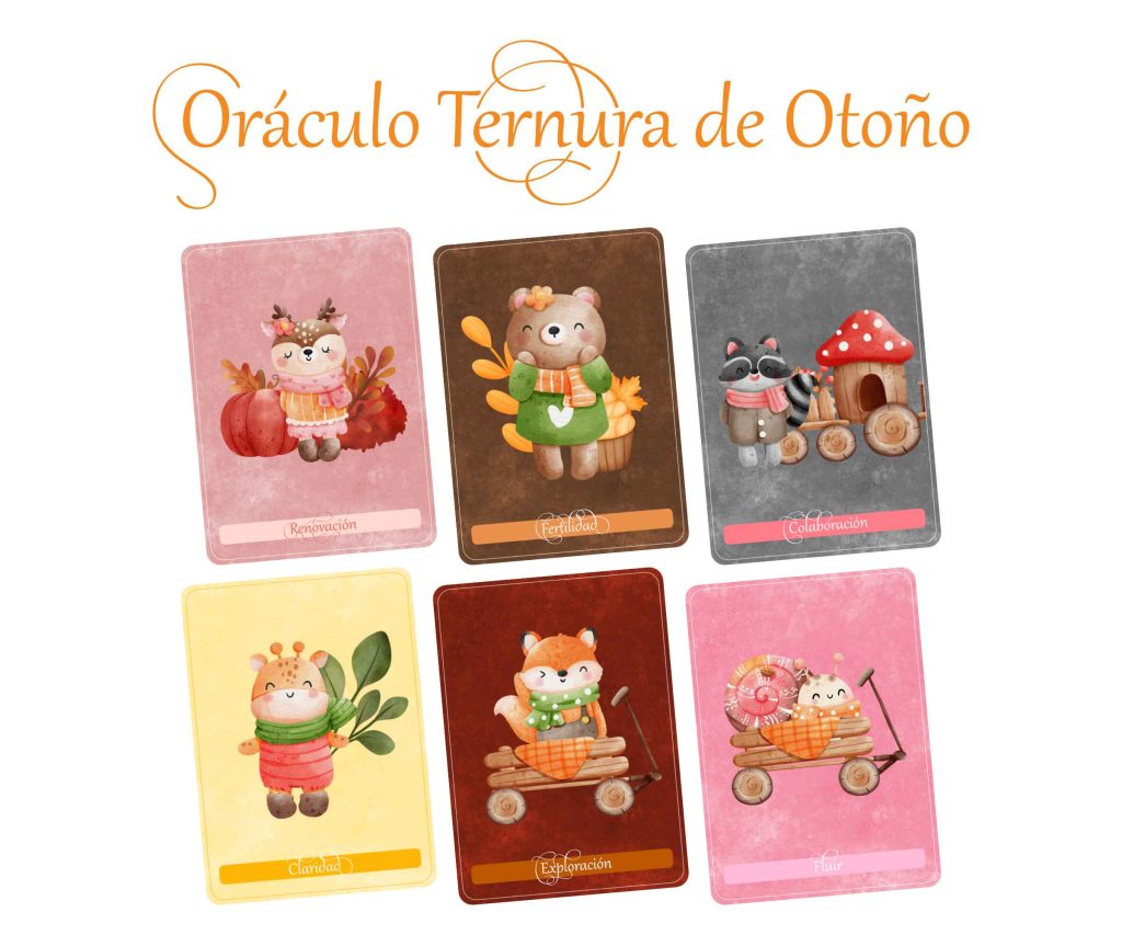 Oráculo Ternura de Otoño + Cuaderno | Digital para Imprimir | Cartas para Sanación, Crecimiento Personal y Bienestar Emocional | Lecturas