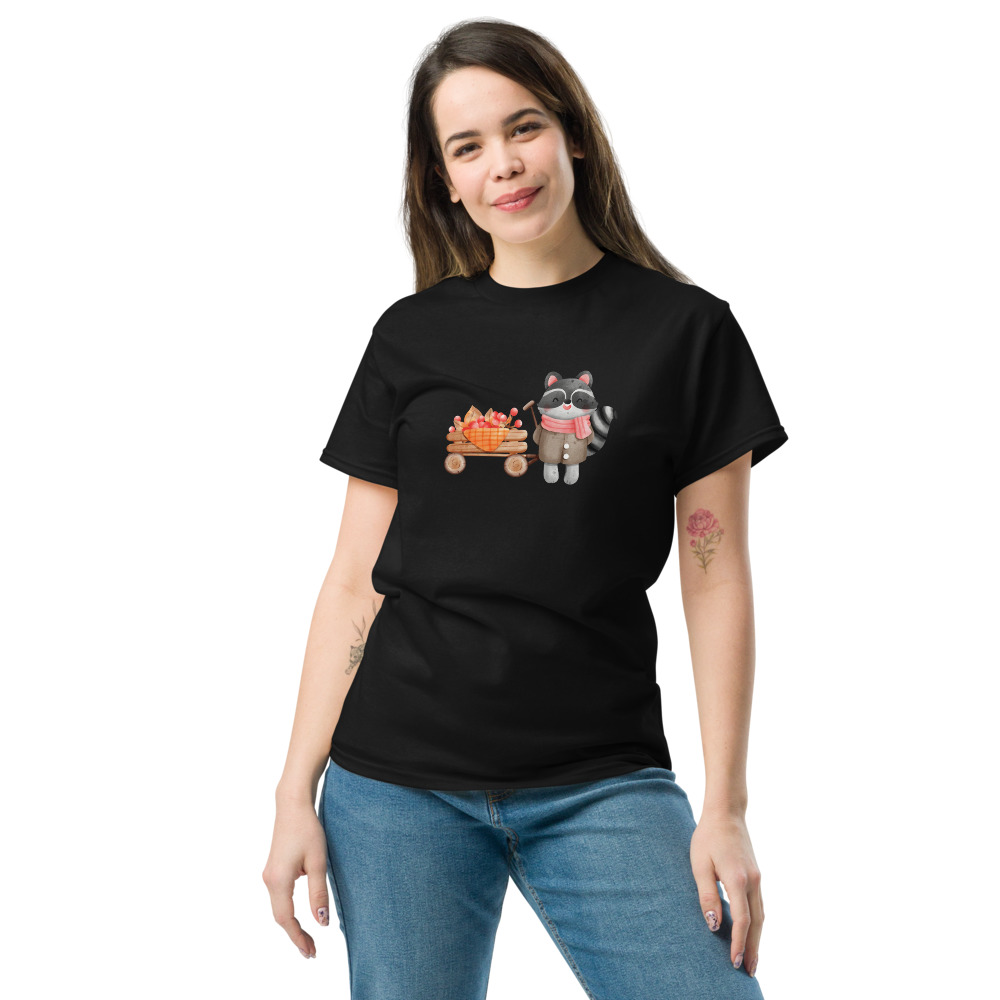 Camiseta con bonito diseño un bonito mapache con un carrito de bayas - Imagen 7