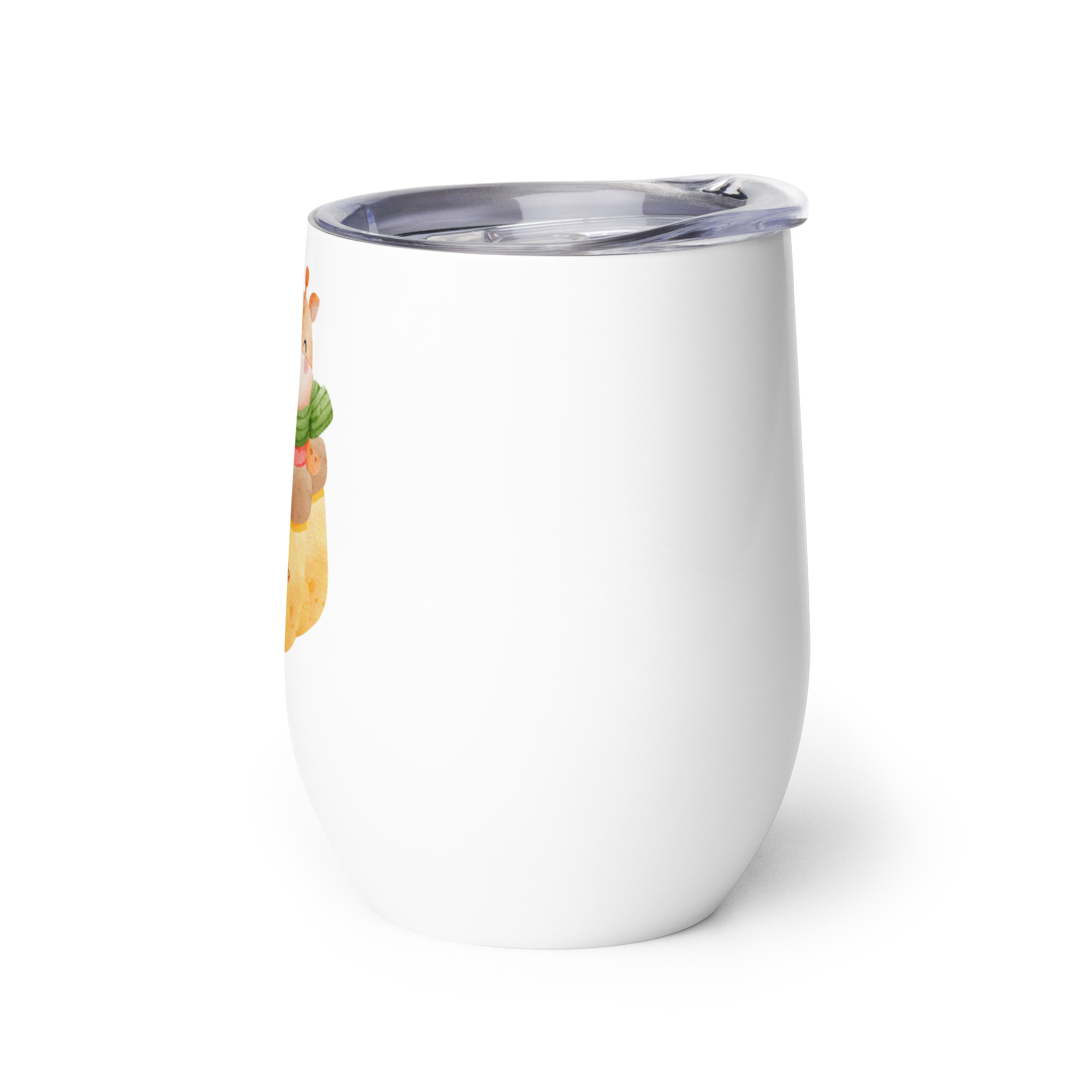 Ternura en un Vaso. Bonita Jirafa dentro de un Cómodo Calcetín. Para Zumo, Vino, Té. Térmico. - Imagen 3