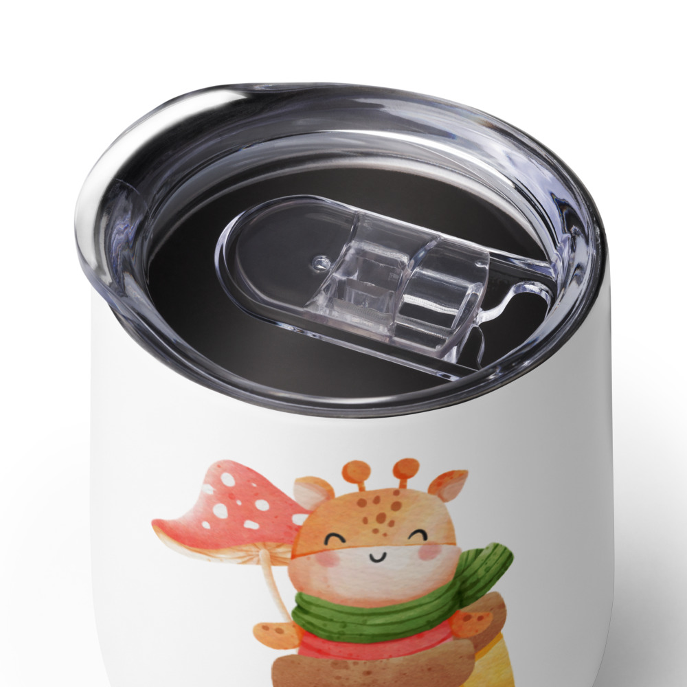 Ternura en un Vaso. Bonita Jirafa dentro de un Cómodo Calcetín. Para Zumo, Vino, Té. Térmico. - Imagen 7