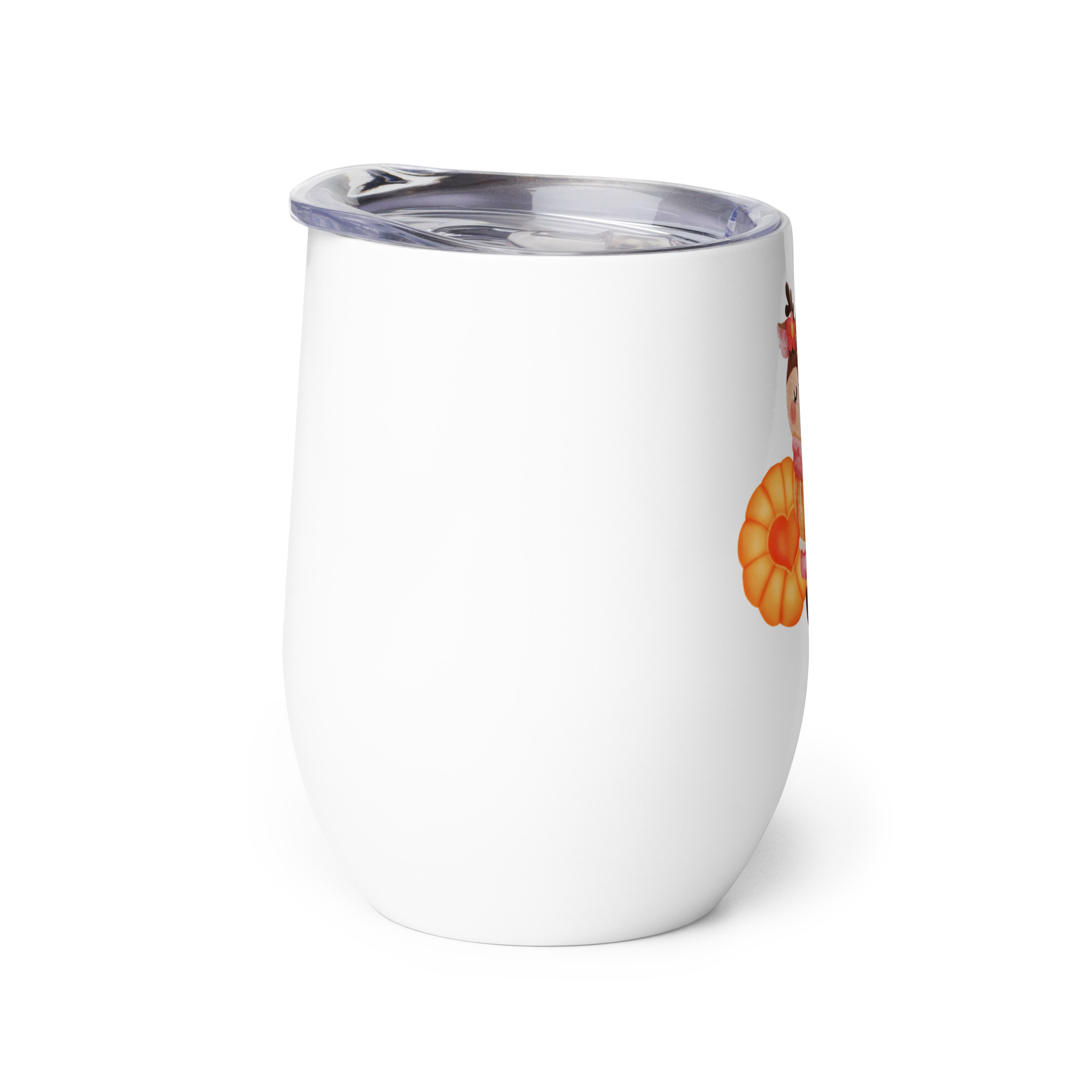 Ternura en un Vaso. Tranquila Rena con Pasta y Batido de Calabaza. Para Zumo, Vino, Té. Térmico. - Imagen 4