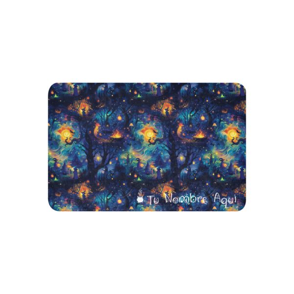 Manta de misterio mullida con motivos de magia y fuego en fondo azul [Personalizable] - Imagen 11