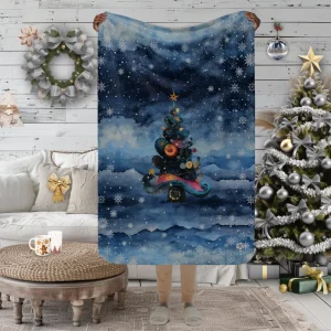 Manta con diseño de Árbol con estilo de Sombrero Mágico Elegante y Soñador