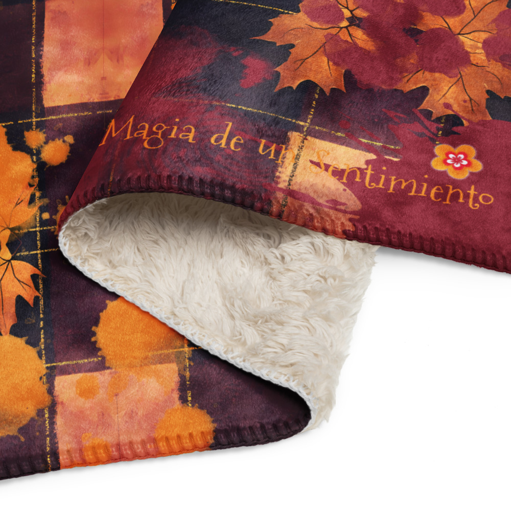 Manta de Elevación con Cuadros Burdeos y Manchas de creatividad ambar - Imagen 6