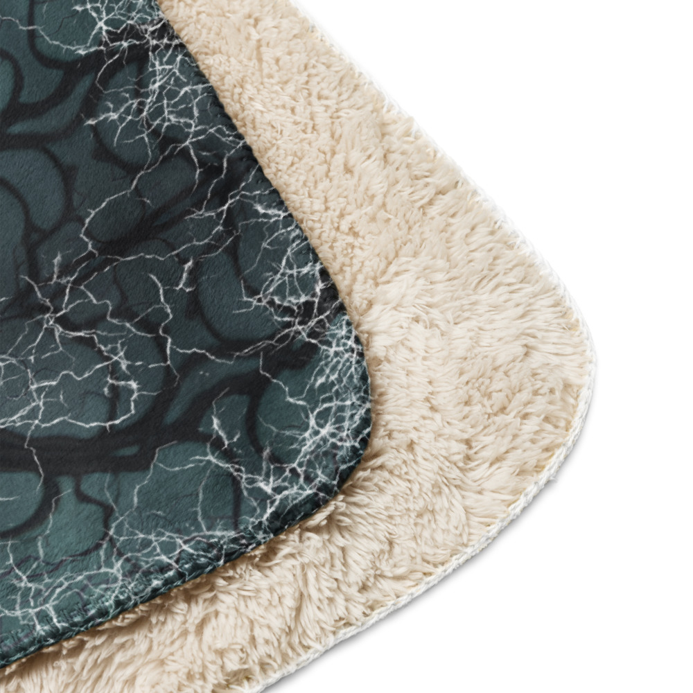 Manta de misterio mullida con niña brujita de estilo victoriano en fondo tenebroso con calabazas - Imagen 8