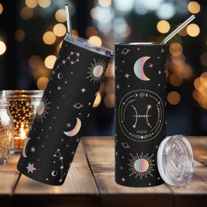 Vaso de acero inoxidable para el signo de Piscis