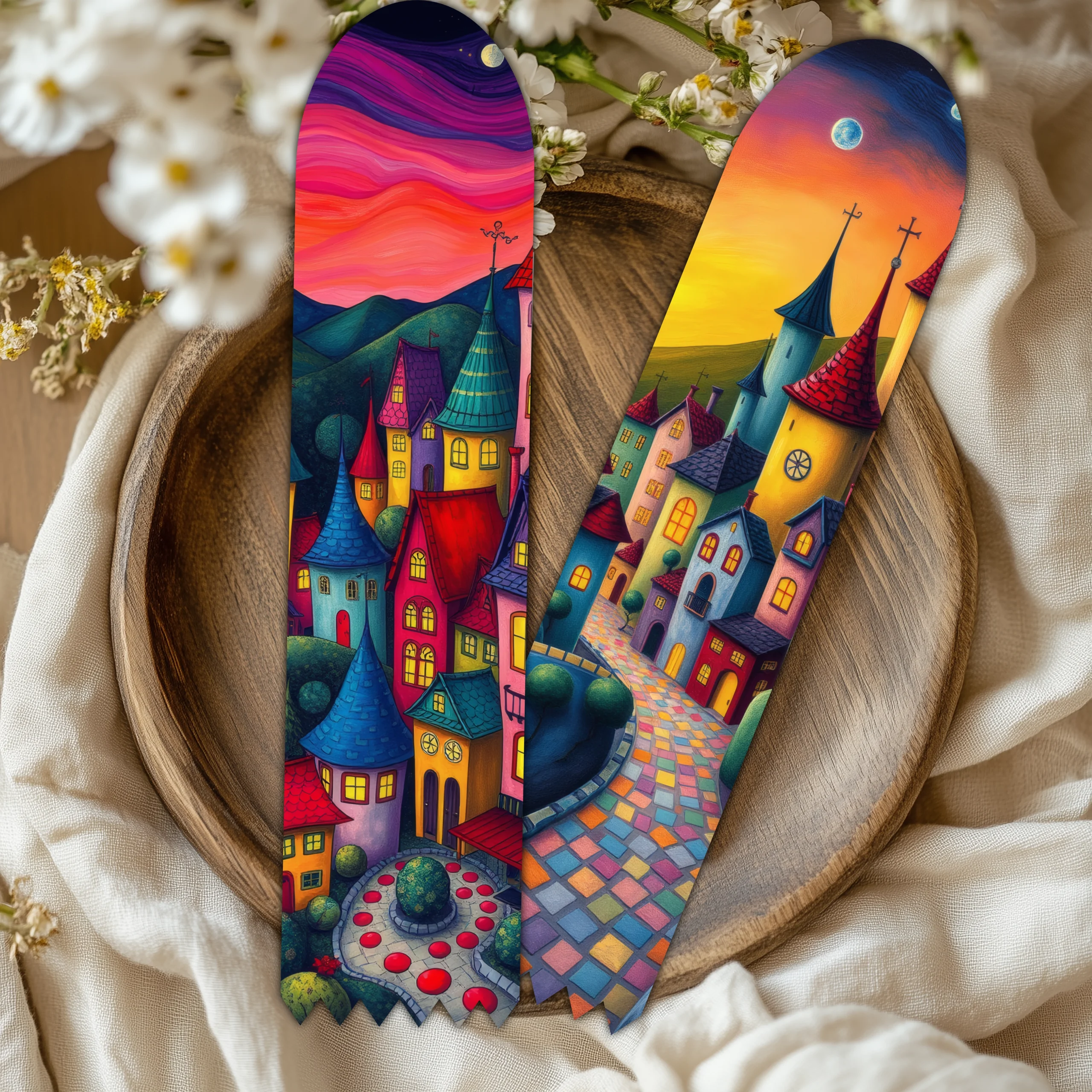 Separadores Pueblos Expresionistas | Digitales para Imprimir | 10 separadores | Coloridos - Imagen 2