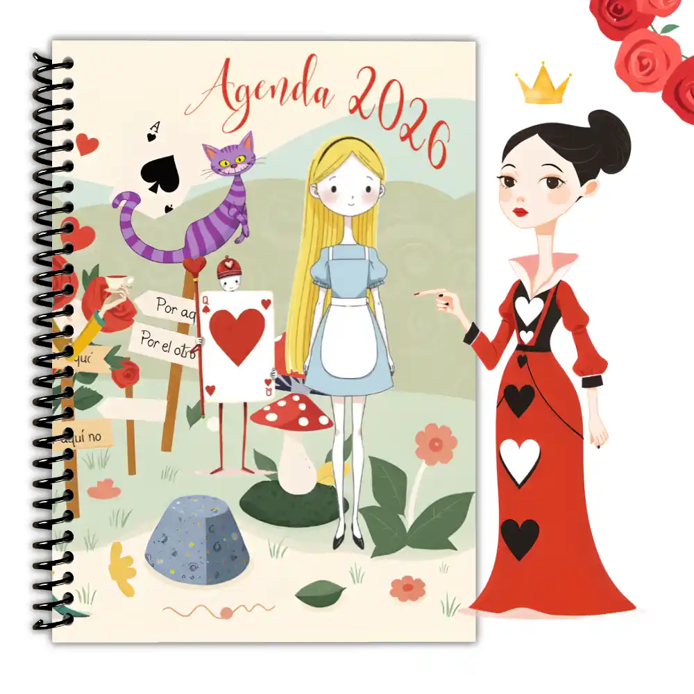 Agenda Alicia en el País de las Maravillas 2026 – Digital e Imprimible