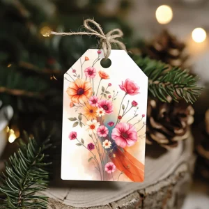 Etiquetas florales imprimibles - 60 diseños