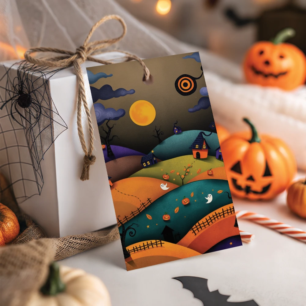 Etiquetas imprimibles de Halloween para decorar, regalar y compartir - Verde