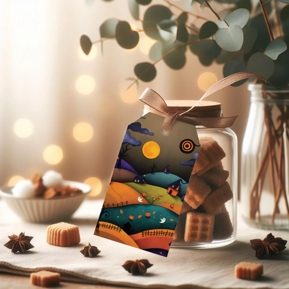 Etiquetas imprimibles de Halloween para decorar, regalar y compartir - Verde - Imagen 3