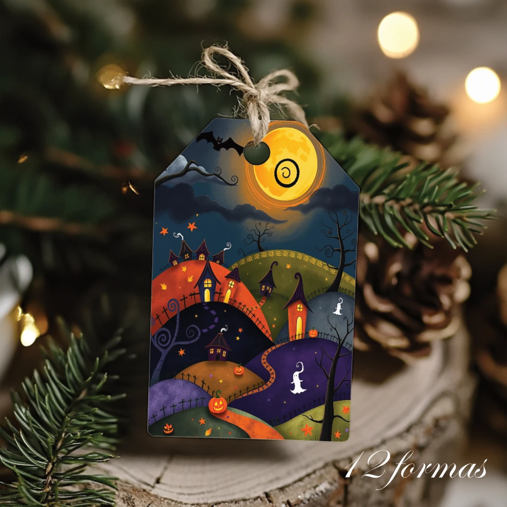 Etiquetas imprimibles de Halloween para decorar, regalar y compartir - Morado - Imagen 9
