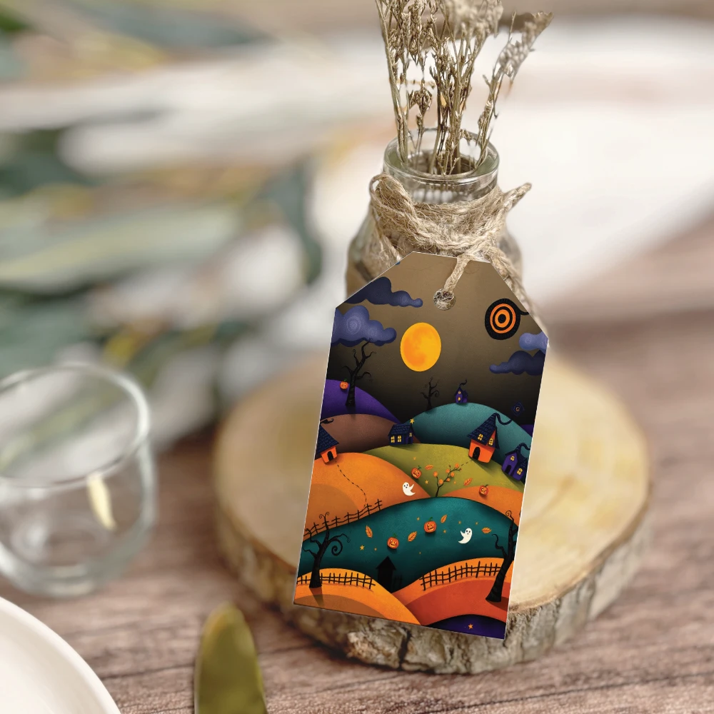 Etiquetas imprimibles de Halloween para decorar, regalar y compartir - Verde - Imagen 6