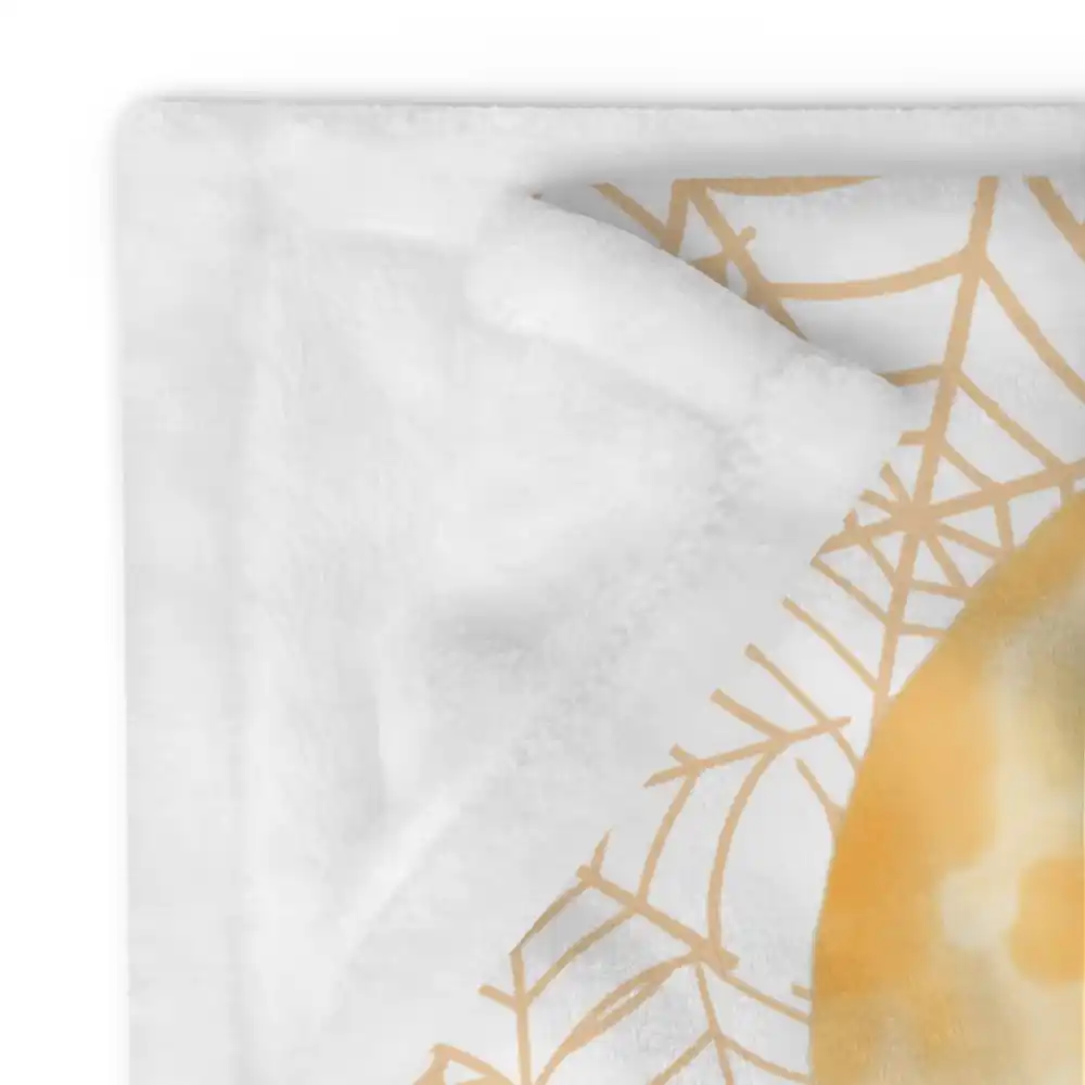 Manta polar de Halloween con divertido diseño de oveja esqueleto, mapache en un caldero, murciélagos y telas de araña - Imagen 7