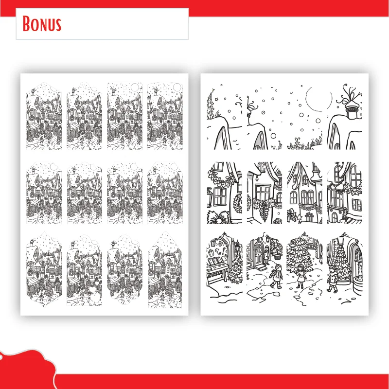 Etiquetas imprimibles de Navidad con Casas de Cuento - Colección Completa 144 diseños - Imagen 13