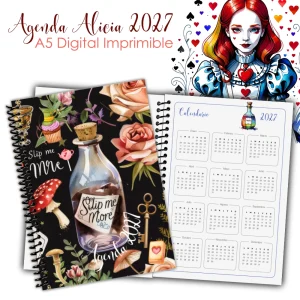 Agenda Alicia en el País de las Maravillas 2027 – Digital e Imprimible